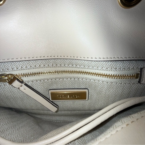 Tory Burch Small Cream Kira Chevron Leather Shoulder Bag - Picture 10 of 16